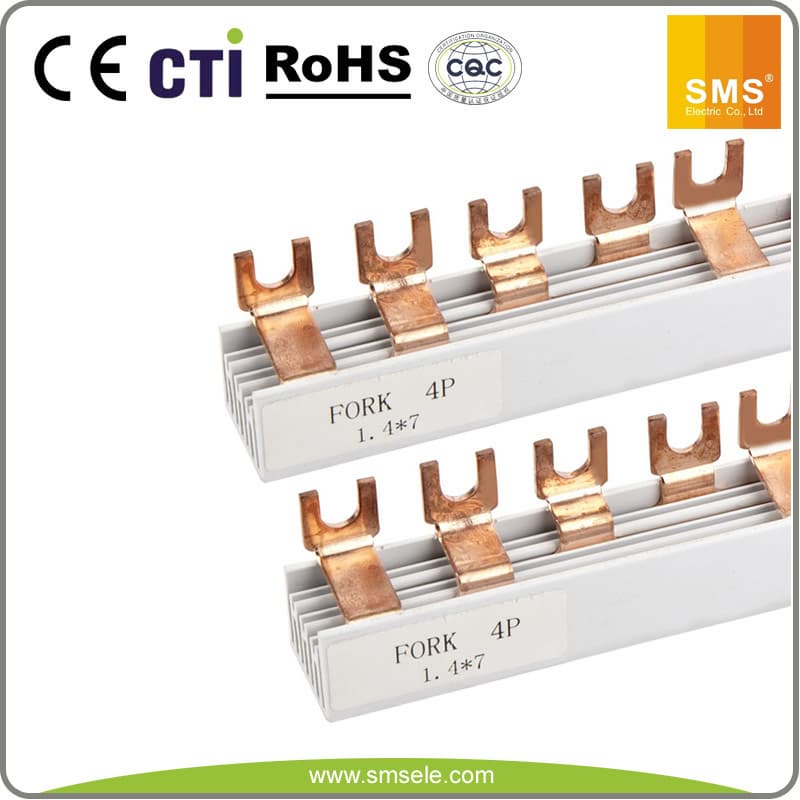 High Quality Fork Type 4P 1M Copper Insulated Busbar Used Fo